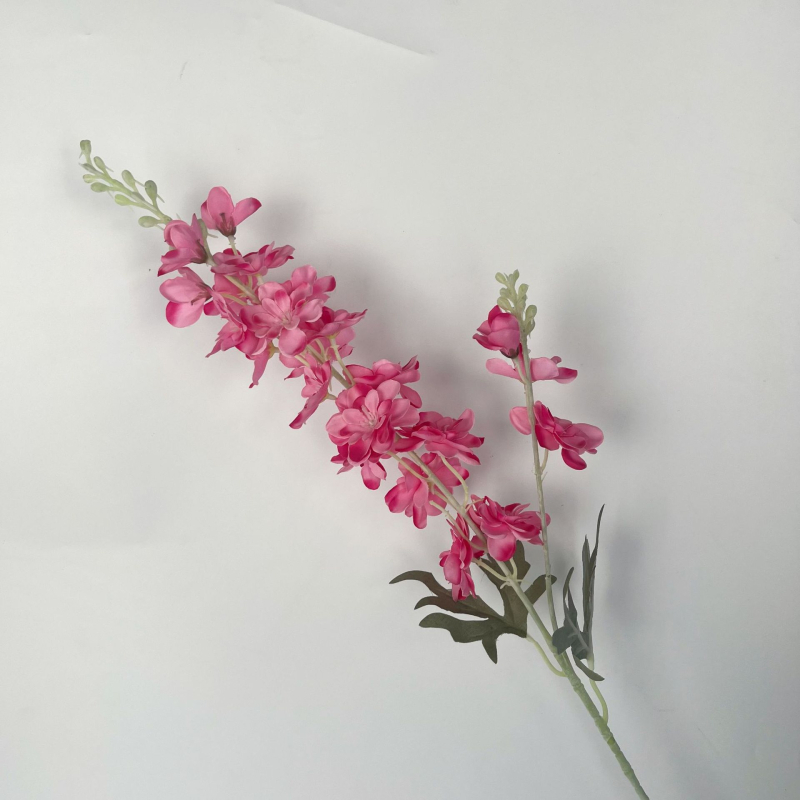 Umjetni cvijet Delphinium, flokirani svilenkasti materijal, reljefna tekstura, sorta 19037836944, pogodno za vjenčanja, rekvizite za fotografiranje i kućnu dekoraciju