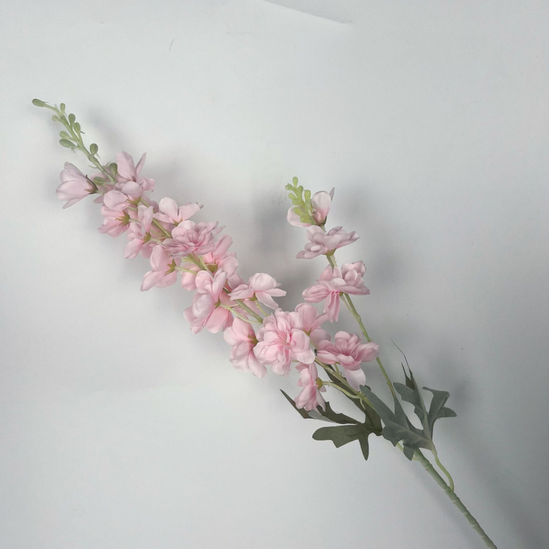 Umjetni cvijet Delphinium, flokirani svilenkasti materijal, reljefna tekstura, sorta 19037836944, pogodno za vjenčanja, rekvizite za fotografiranje i kućnu dekoraciju