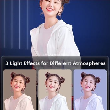 LED svetlo pre živý prenos, 15W, trojfarebná teplota farby, stolný držiak na tvár a krk