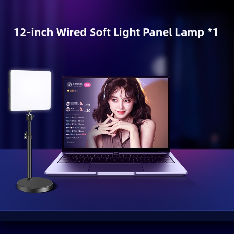 LED svetlo pre živý prenos, 15W, trojfarebná teplota farby, stolný držiak na tvár a krk