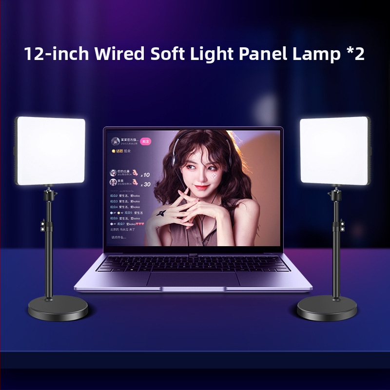 LED svetlo pre živý prenos, 15W, trojfarebná teplota farby, stolný držiak na tvár a krk