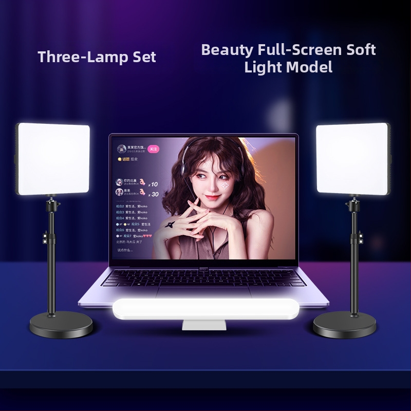 LED svetlo pre živý prenos, 15W, trojfarebná teplota farby, stolný držiak na tvár a krk