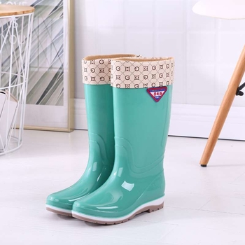 Ženske gumijaste čizme za kišu, s visokim vratom, fleece podstava, gornji dio od gume, protuklizna potplat, za jesen i zimu