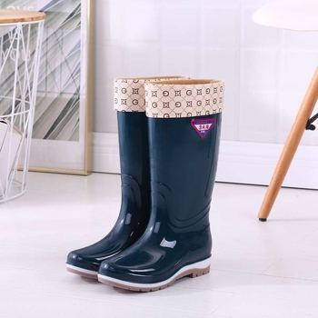 Ženske gumijaste čizme za kišu, s visokim vratom, fleece podstava, gornji dio od gume, protuklizna potplat, za jesen i zimu