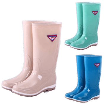 Ženske gumijaste čizme za kišu, s visokim vratom, fleece podstava, gornji dio od gume, protuklizna potplat, za jesen i zimu