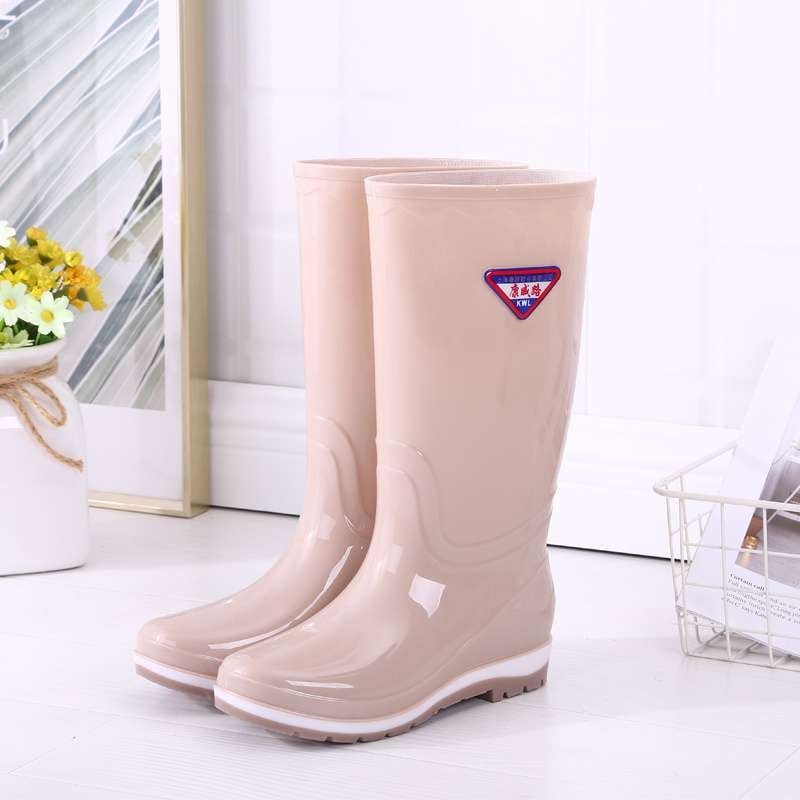 Ženske gumijaste čizme za kišu, s visokim vratom, fleece podstava, gornji dio od gume, protuklizna potplat, za jesen i zimu