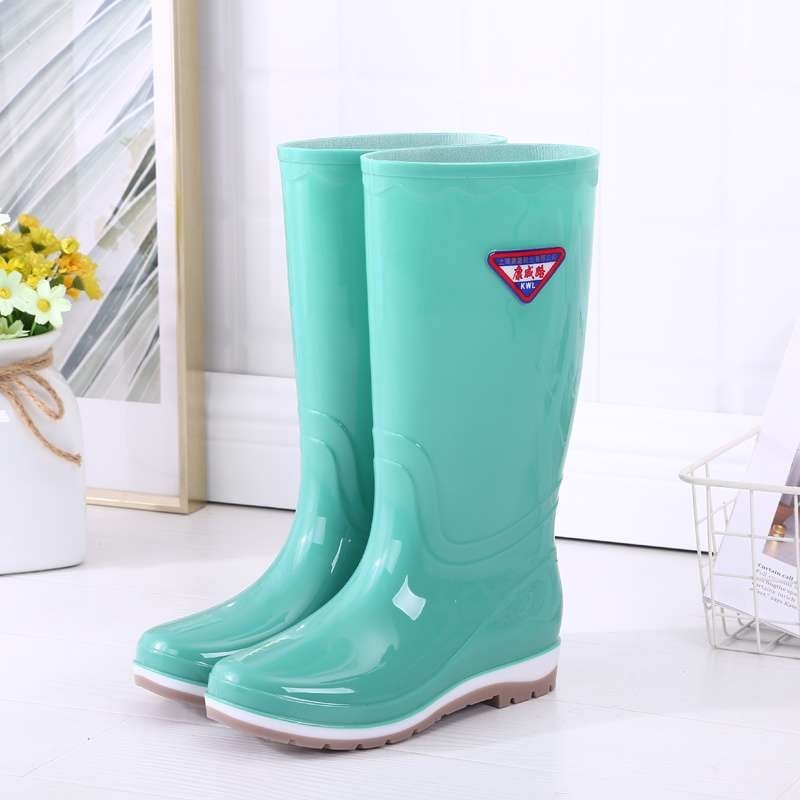 Ženske gumijaste čizme za kišu, s visokim vratom, fleece podstava, gornji dio od gume, protuklizna potplat, za jesen i zimu