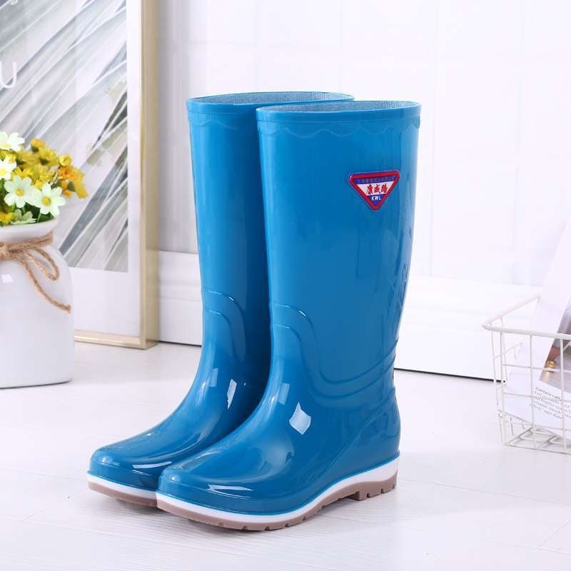 Ženske gumijaste čizme za kišu, s visokim vratom, fleece podstava, gornji dio od gume, protuklizna potplat, za jesen i zimu