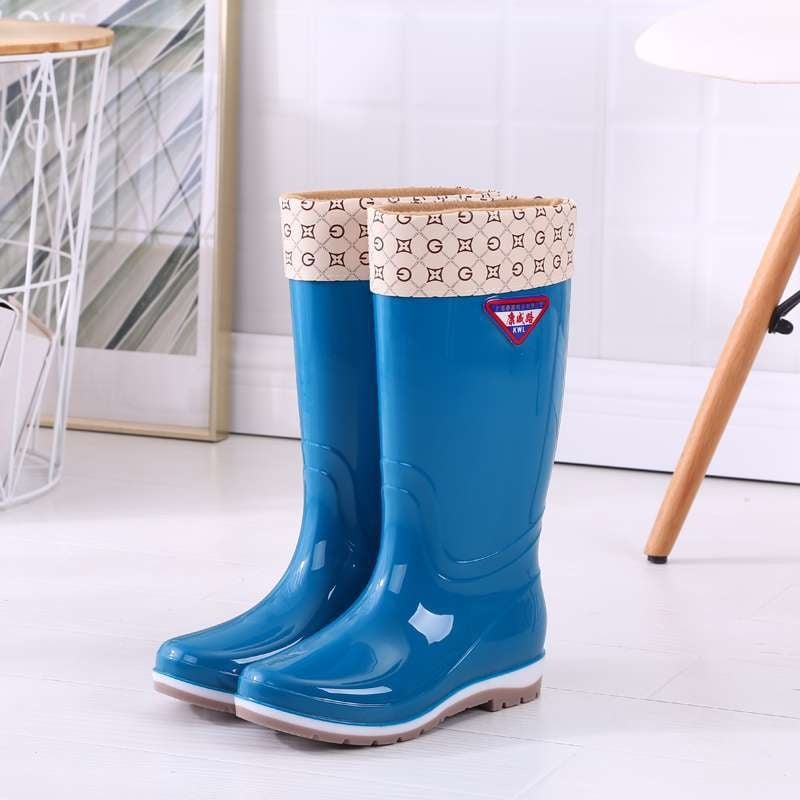 Ženske gumijaste čizme za kišu, s visokim vratom, fleece podstava, gornji dio od gume, protuklizna potplat, za jesen i zimu