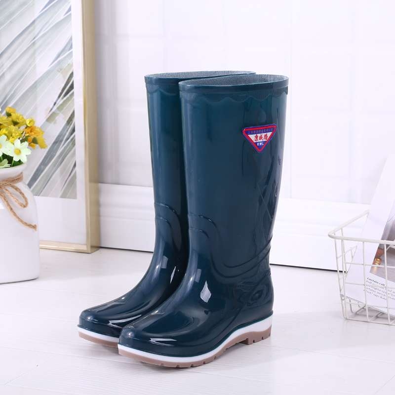 Ženske gumijaste čizme za kišu, s visokim vratom, fleece podstava, gornji dio od gume, protuklizna potplat, za jesen i zimu