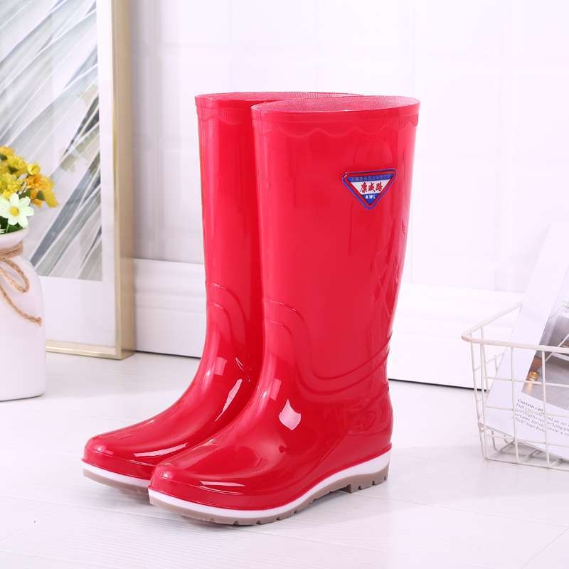 Ženske gumijaste čizme za kišu, s visokim vratom, fleece podstava, gornji dio od gume, protuklizna potplat, za jesen i zimu