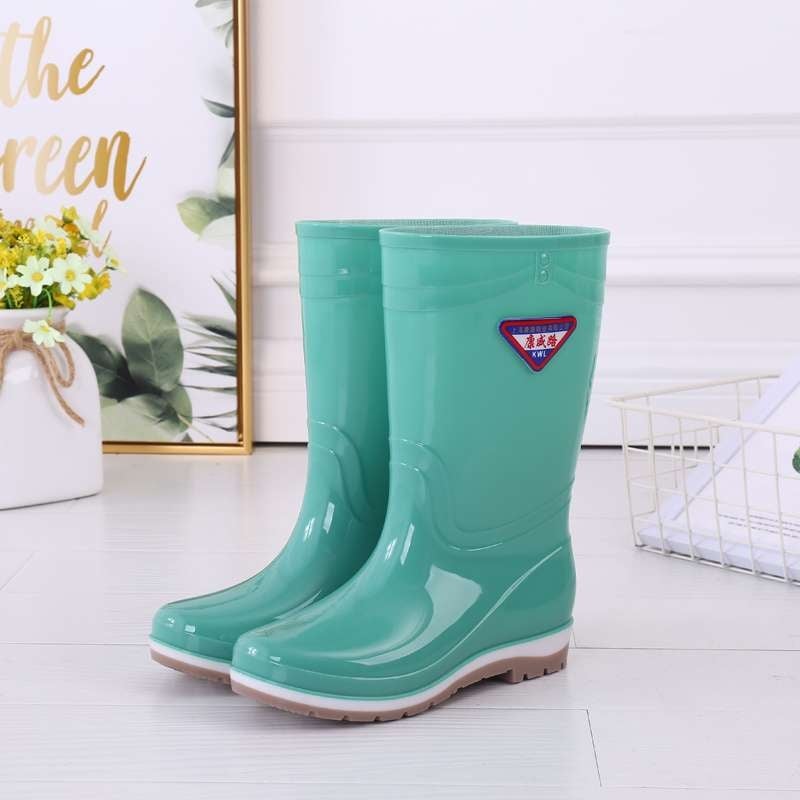 Ženske gumijaste čizme za kišu, s visokim vratom, fleece podstava, gornji dio od gume, protuklizna potplat, za jesen i zimu