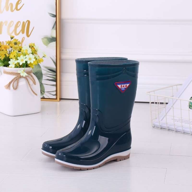 Ženske gumijaste čizme za kišu, s visokim vratom, fleece podstava, gornji dio od gume, protuklizna potplat, za jesen i zimu