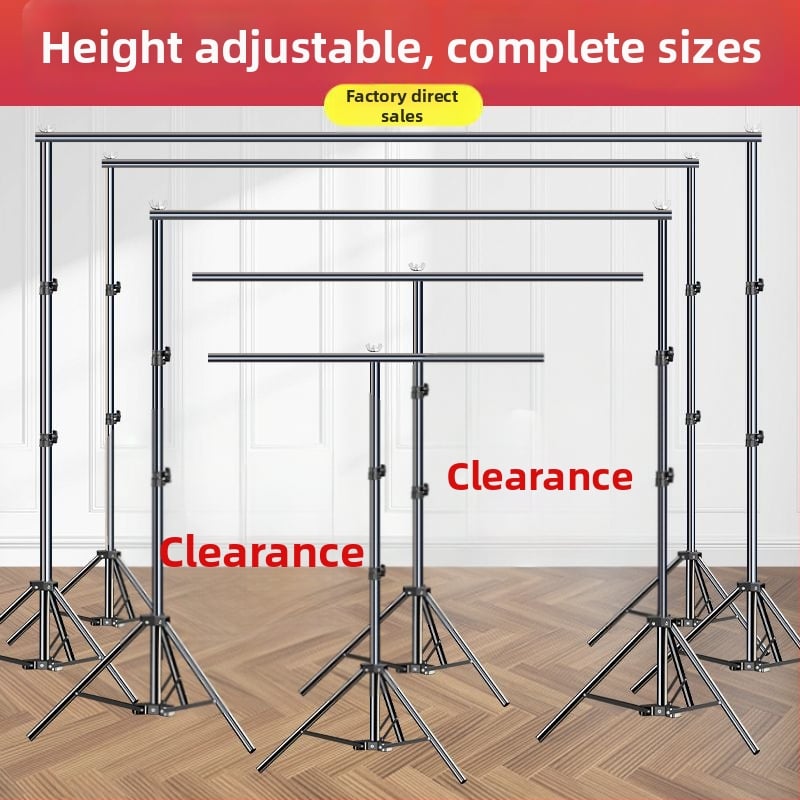 Teleskopinis fonų laikiklis fotografijoms, audiniams ir popieriniams fonams