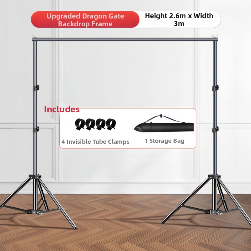 Teleskopinis fonų laikiklis fotografijoms, audiniams ir popieriniams fonams