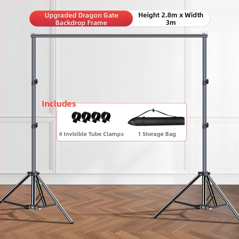 Teleskopinis fonų laikiklis fotografijoms, audiniams ir popieriniams fonams