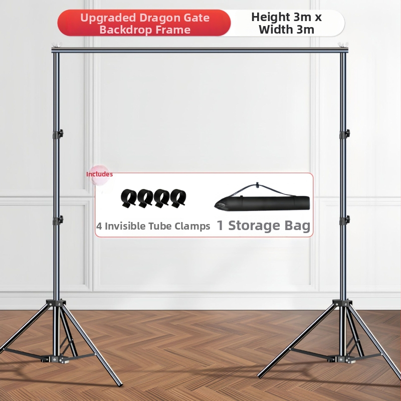 Teleskopinis fonų laikiklis fotografijoms, audiniams ir popieriniams fonams