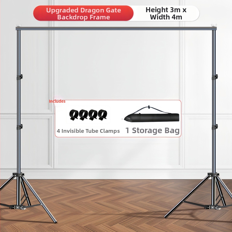 Teleskopinis fonų laikiklis fotografijoms, audiniams ir popieriniams fonams