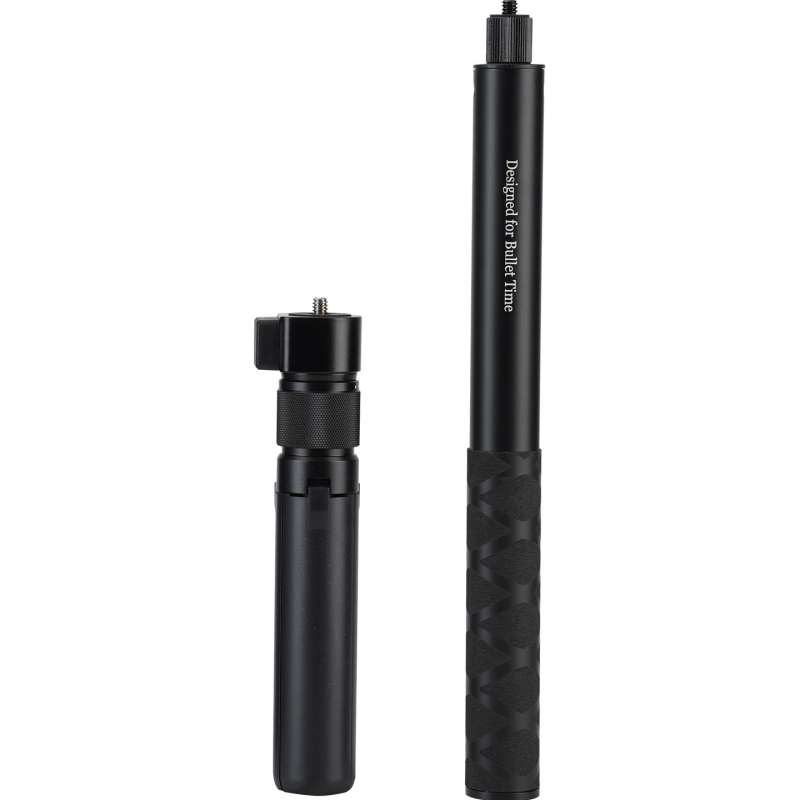 Selfie pálca forgó fogantyúval és kinyitható rúddal — alumíniumötvözet, 3 m hossz, teherbírás 2 kg, csőátmérő 2,5 cm, 5 szakasz