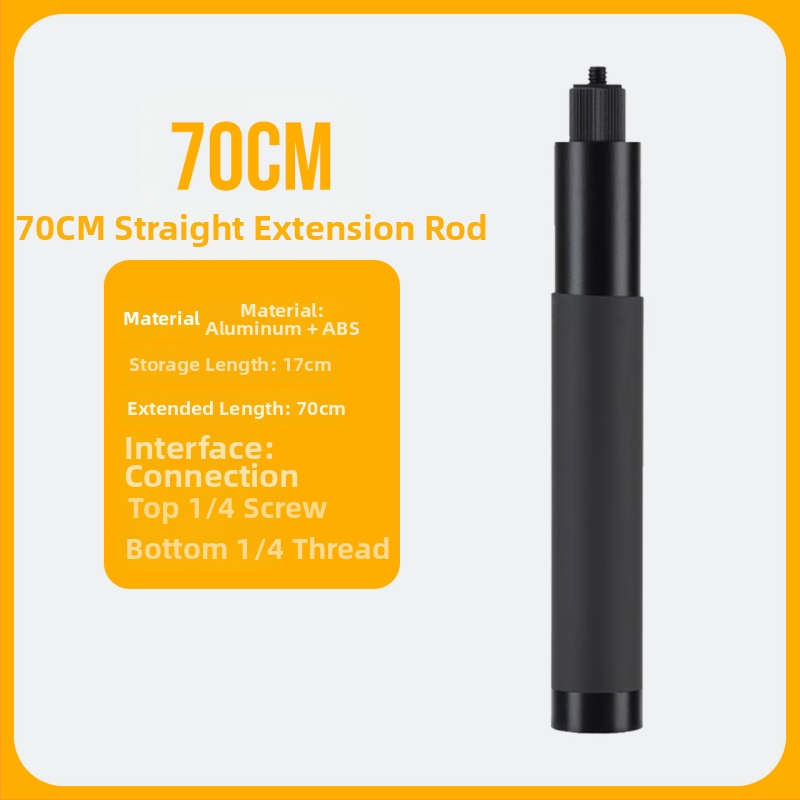 Selfie pálca forgó fogantyúval és kinyitható rúddal — alumíniumötvözet, 3 m hossz, teherbírás 2 kg, csőátmérő 2,5 cm, 5 szakasz