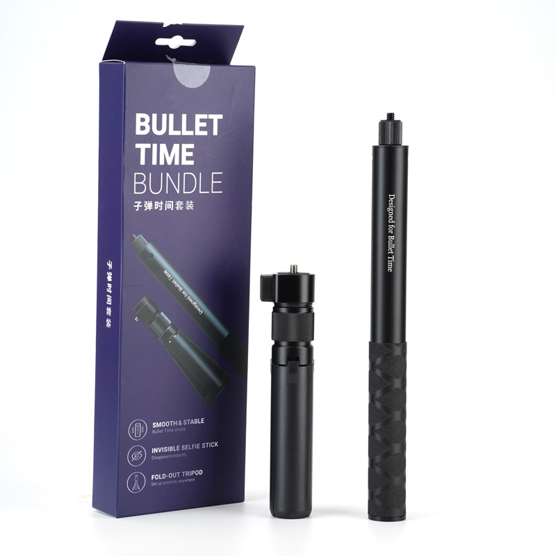 Selfie pálca forgó fogantyúval és kinyitható rúddal — alumíniumötvözet, 3 m hossz, teherbírás 2 kg, csőátmérő 2,5 cm, 5 szakasz