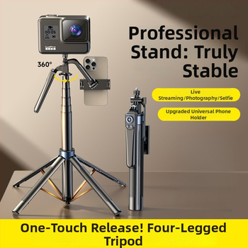 Alumīnija sakausējuma selfie statīvs ar tālvadības pulti un Bluetooth, modelis H29, vertikāla uzņemšana