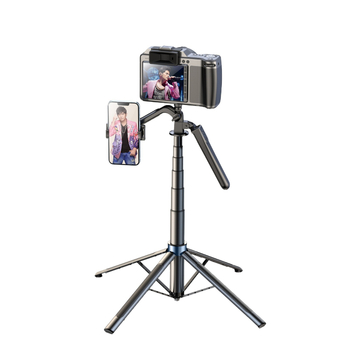 Alumīnija sakausējuma selfie statīvs ar tālvadības pulti un Bluetooth, modelis H29, vertikāla uzņemšana