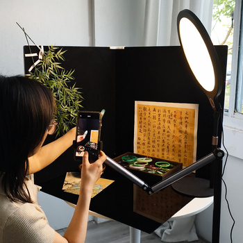 Senovinio stiliaus fotografijos fonas su judančiu flokotu audinio fonu papuošalų transliacijai gyvai | Modelis ltao1001830907