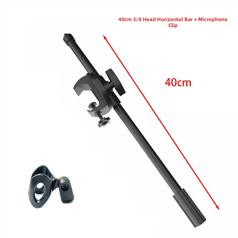 Teleskopiskais mikrofonu rāmis telefonam un planšetēm uz statīva – sakausējums, pielāgojams