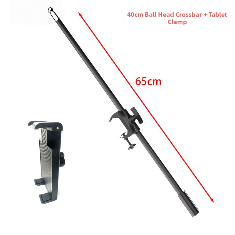 Teleskopiskais mikrofonu rāmis telefonam un planšetēm uz statīva – sakausējums, pielāgojams