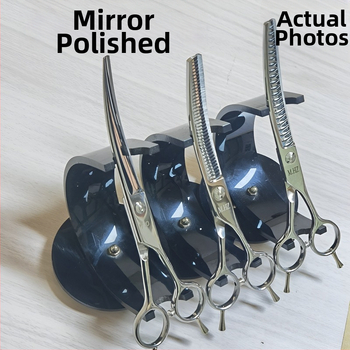 Foarfece de îngrijire a câinilor cu lame curbate pentru tunderea și modelarea blănii