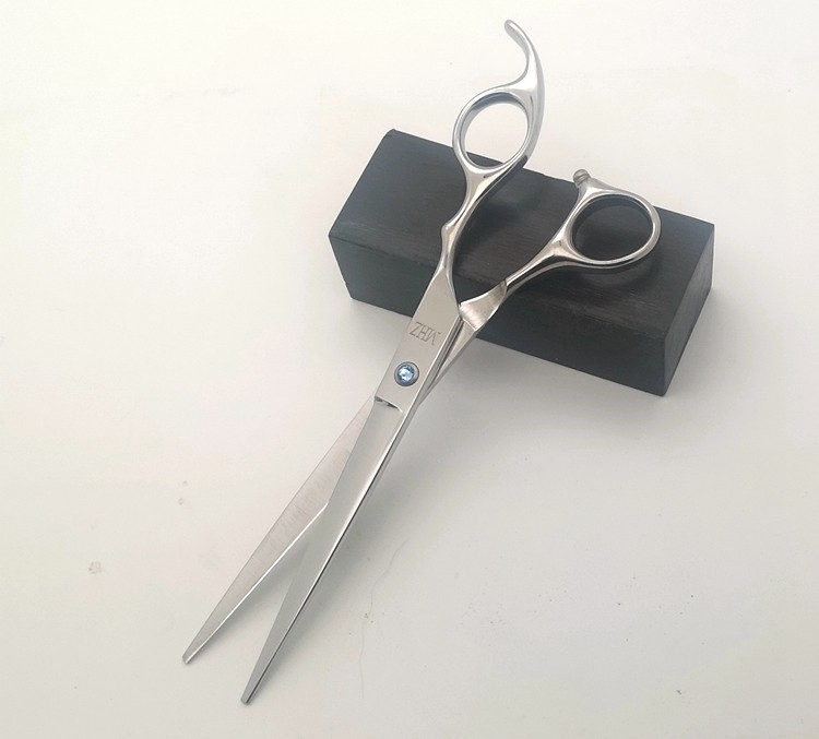 Foarfece de îngrijire a câinilor cu lame curbate pentru tunderea și modelarea blănii