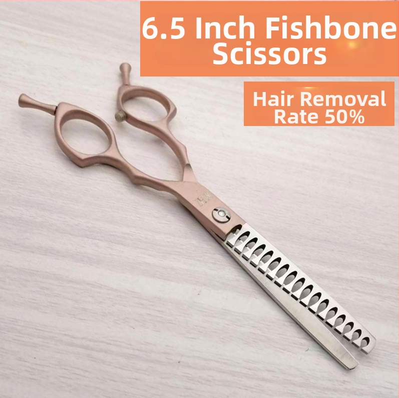 Foarfece de îngrijire a câinilor cu lame curbate pentru tunderea și modelarea blănii