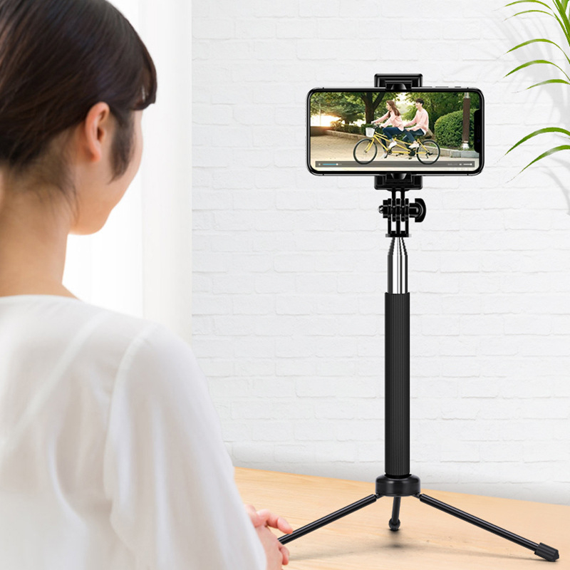 Selfie stick C8 ar Bluetooth, LED apgaismojumu un tālvadību – nerūsējošā tērauda telefona monopods