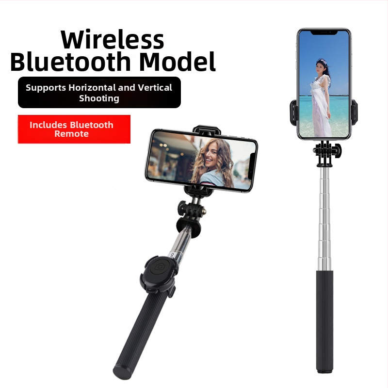 Selfie stick C8 ar Bluetooth, LED apgaismojumu un tālvadību – nerūsējošā tērauda telefona monopods