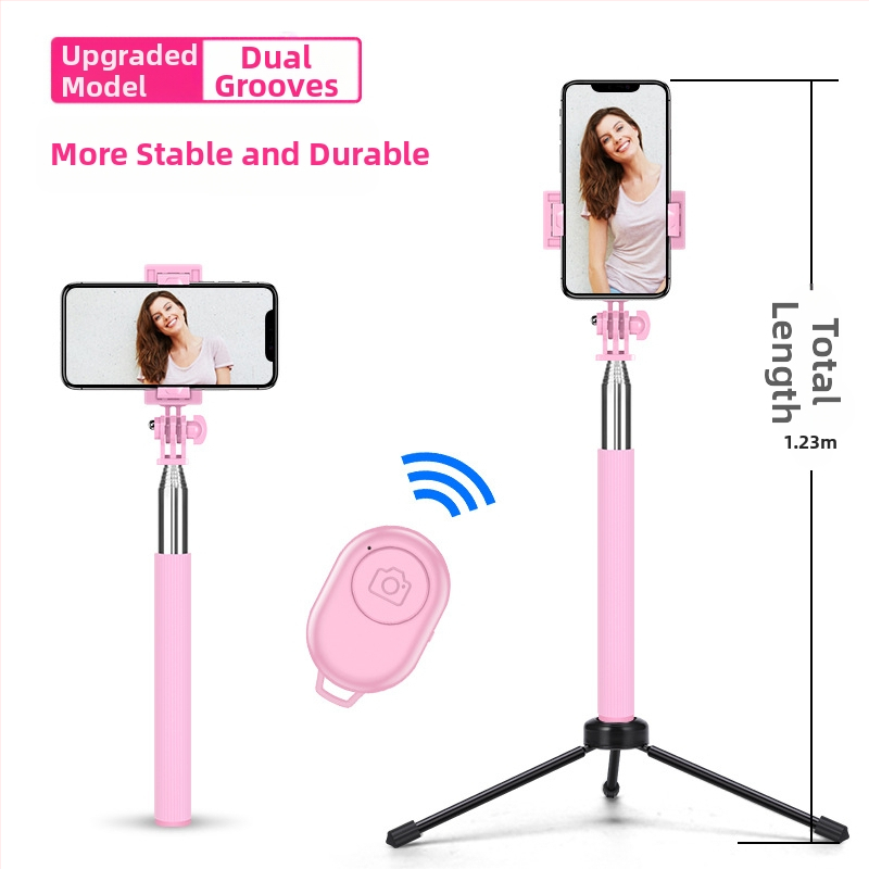 Selfie stick C8 ar Bluetooth, LED apgaismojumu un tālvadību – nerūsējošā tērauda telefona monopods