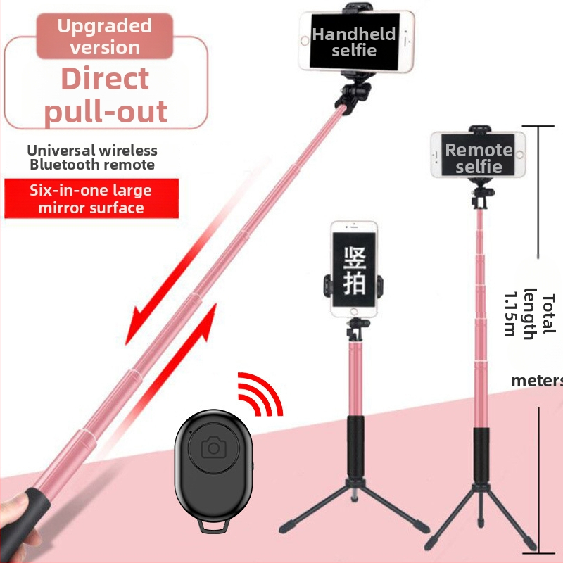 Selfie stick C8 ar Bluetooth, LED apgaismojumu un tālvadību – nerūsējošā tērauda telefona monopods