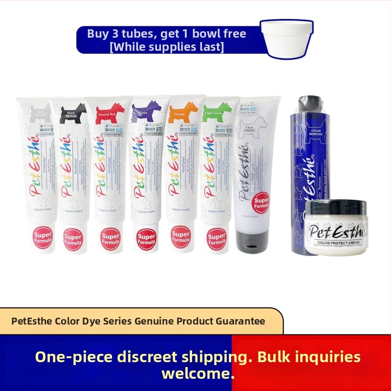 Vopsea pentru câini – pe bază de silicon, netoxică, Bright Aisi, cremă medie, pentru câini