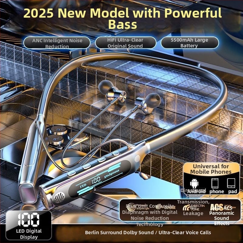 Bezvadu Bluetooth Lavalier Austiņas ar automašīnas Handsfree, 10 m darbības diapazons, retro stils