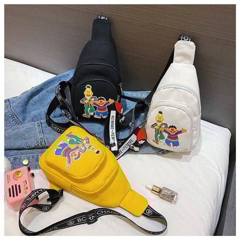 Dječja crossbody torba, Korejski stil, Gradska jednostavnost, Oxford tkanina, Zip zatvarač, Unutarnji džep sa zatvaračem, Bez podloge, Za svakodnevnu upotrebu