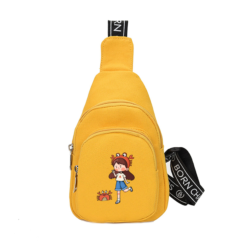 Dječja crossbody torba, Korejski stil, Gradska jednostavnost, Oxford tkanina, Zip zatvarač, Unutarnji džep sa zatvaračem, Bez podloge, Za svakodnevnu upotrebu