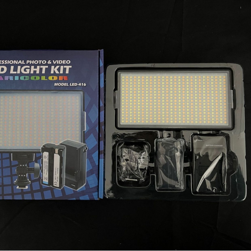 LED-416 Φορητό Φωτιστικό Φωτογράφισης, θερμοκρασία χρώματος 3200–6500K, ρυθμιζόμενη φωτεινότητα