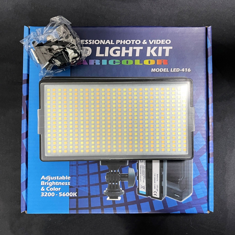 LED-416 Φορητό Φωτιστικό Φωτογράφισης, θερμοκρασία χρώματος 3200–6500K, ρυθμιζόμενη φωτεινότητα