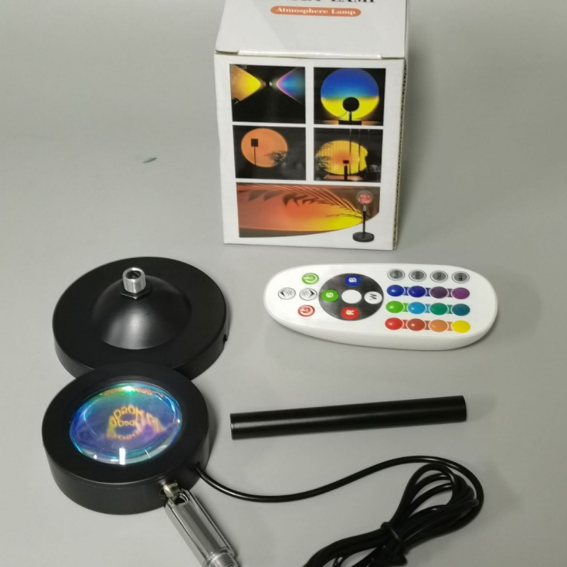 RGB mini saullēkts lampiņa fotografēšanai un tiešraidei — USB barošana, attālo kontroles vadība, 5V, 3W, galda stilisks