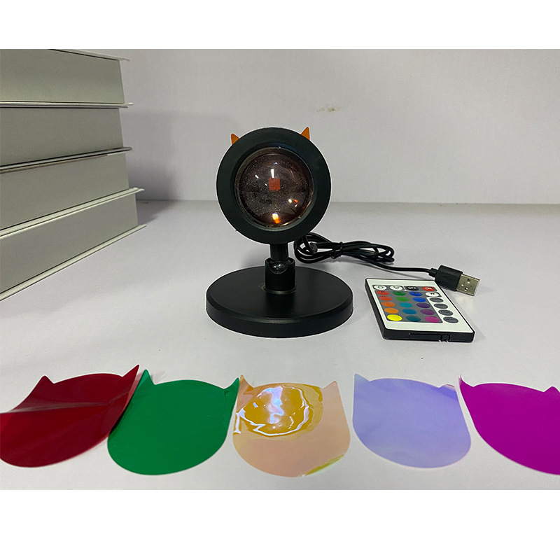RGB mini saullēkts lampiņa fotografēšanai un tiešraidei — USB barošana, attālo kontroles vadība, 5V, 3W, galda stilisks
