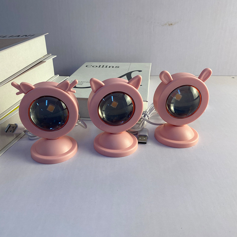 RGB mini saullēkts lampiņa fotografēšanai un tiešraidei — USB barošana, attālo kontroles vadība, 5V, 3W, galda stilisks