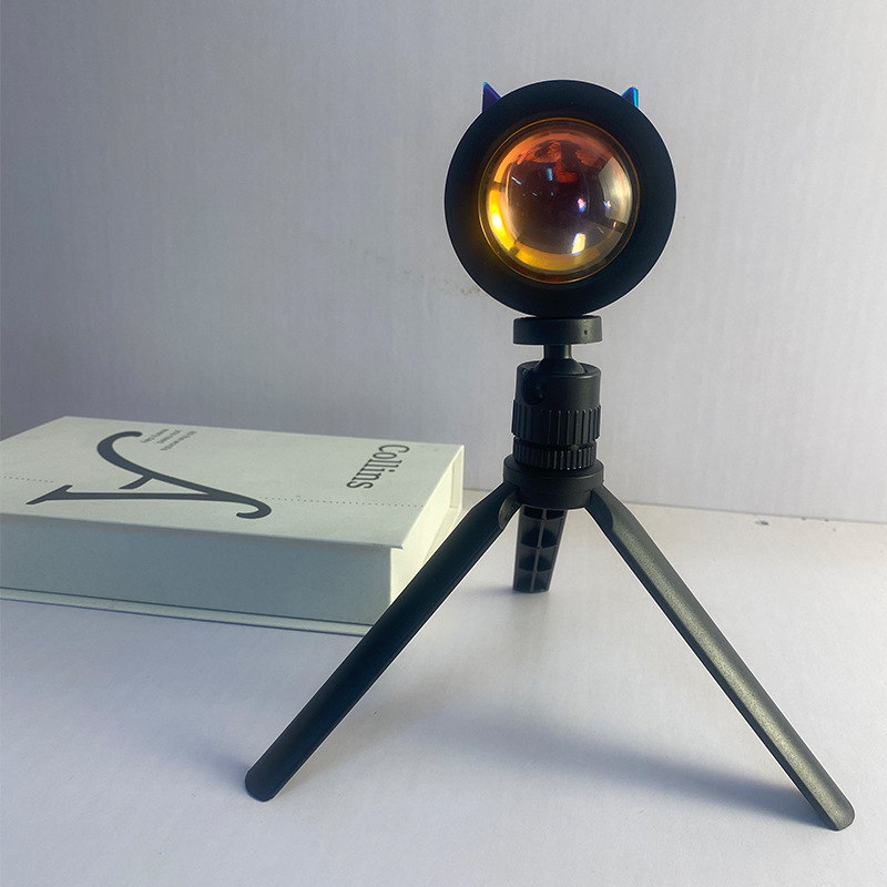 RGB mini saullēkts lampiņa fotografēšanai un tiešraidei — USB barošana, attālo kontroles vadība, 5V, 3W, galda stilisks