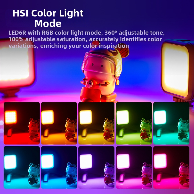 Mini LED rasvjeta za dopunu, Model 6R, ručni uređaj s ugrađenom baterijom, za Live fotografiju (6W, 5V 2A)