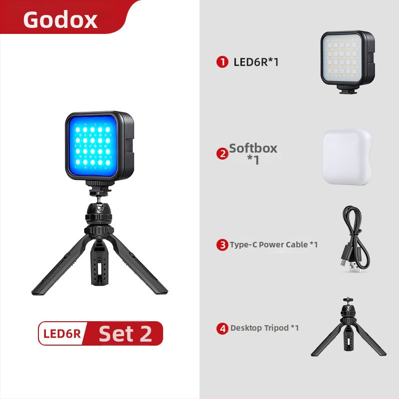 Mini LED rasvjeta za dopunu, Model 6R, ručni uređaj s ugrađenom baterijom, za Live fotografiju (6W, 5V 2A)