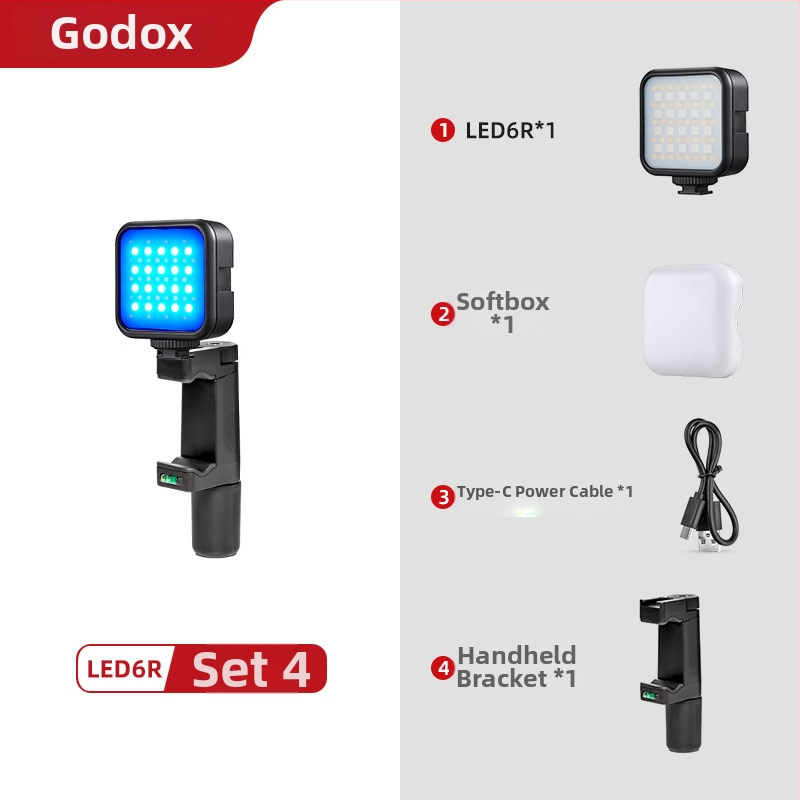 Mini LED rasvjeta za dopunu, Model 6R, ručni uređaj s ugrađenom baterijom, za Live fotografiju (6W, 5V 2A)